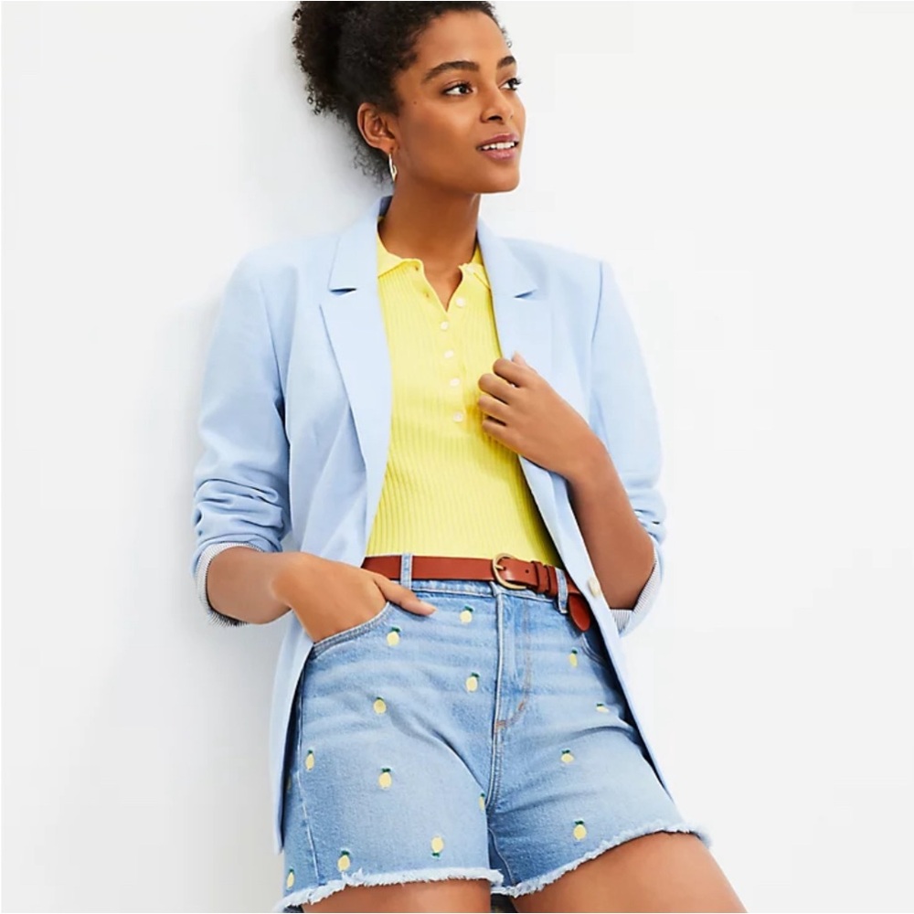 LOFT lemon Jean shorts. Never worn. With Tags.